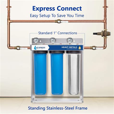 express water heavy metal whole house filter|6x6 metal water filter.